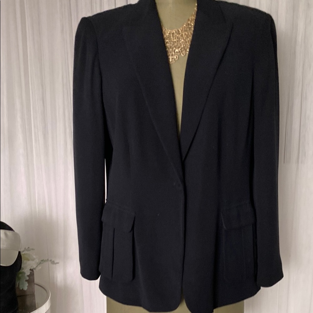 Liz Claiborne Classic 1 button Black Women's Blazer! Size 16p